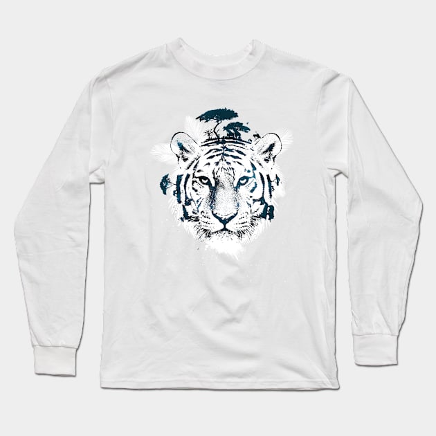 White Tiger Final Long Sleeve T-Shirt by astronaut